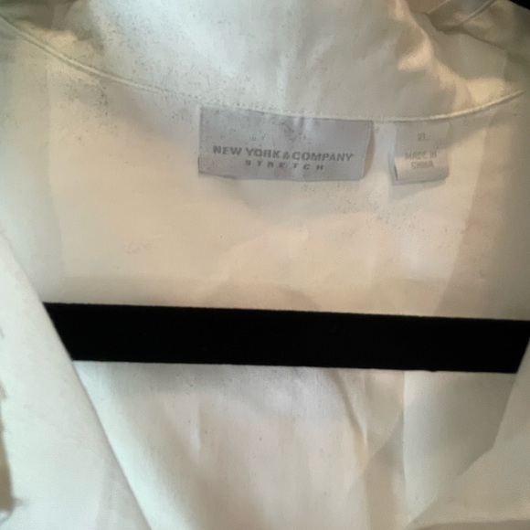 New York and Company Stretch button down white blouse XL - Picture 7 of 7